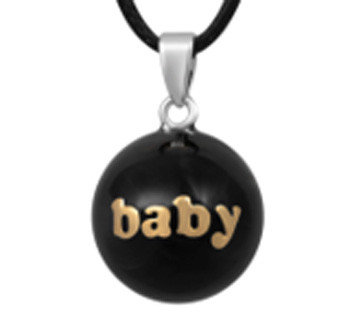 Zwangerschapsketting &#039;baby&#039; (zwart)