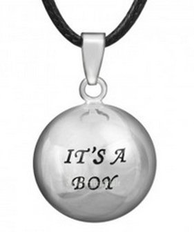 Zwangerschapsketting 'It's a boy' (verzilverd)
