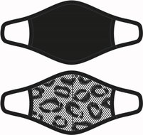 Herbruikbare mondkapjes dames lace-zwart (set van 2)
